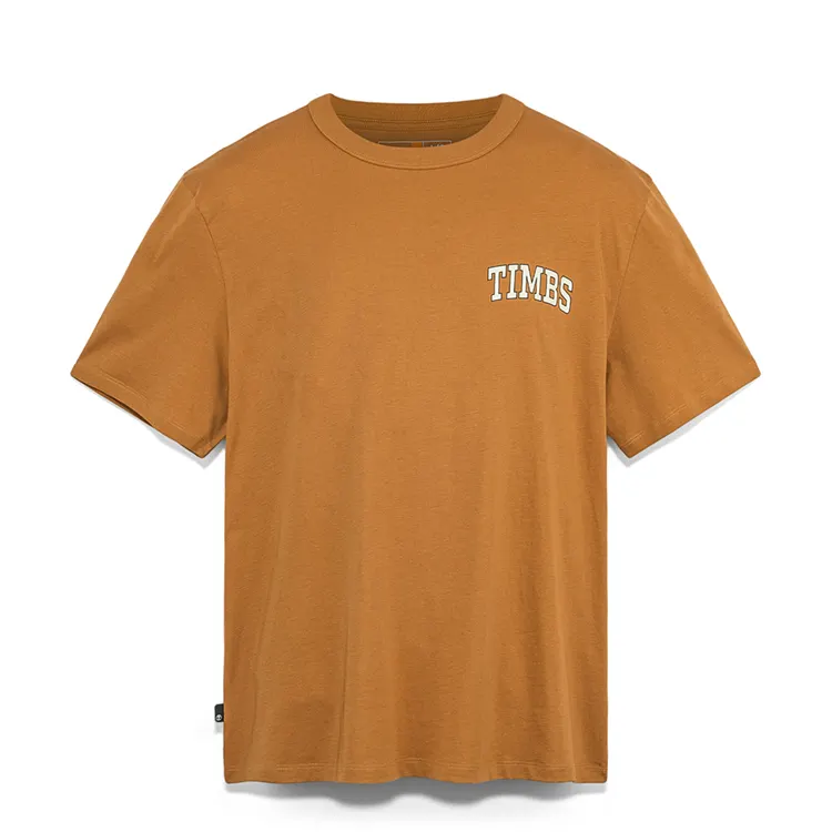 Timberland T Shirts Men's Wheat Crew Neck Moderate Straight Fit