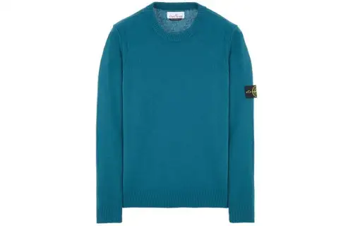 STONE ISLAND Logo Patch Crewneck Knitted Jumper