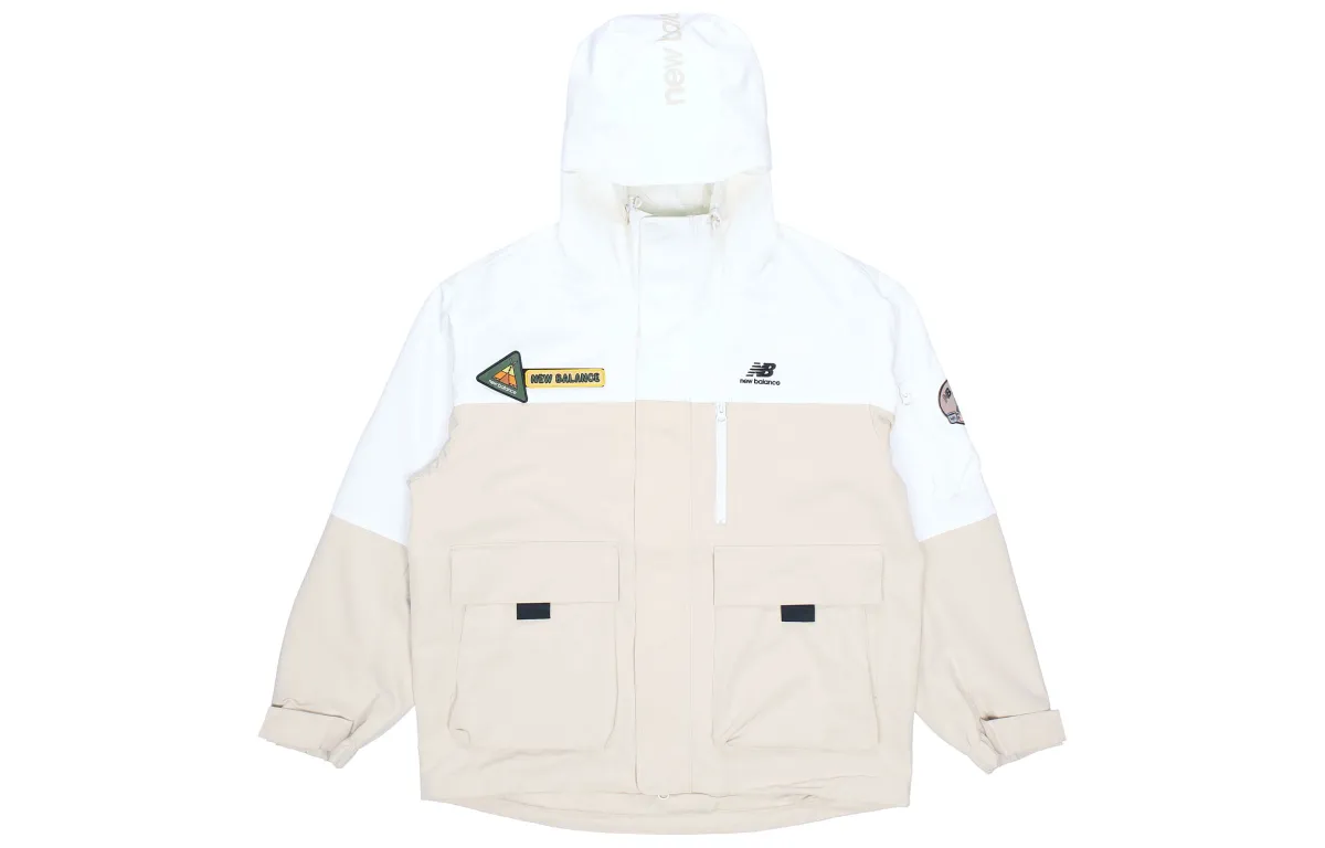 New Balance JHI Jackets Unisex Ecru Hooded (Non-detachable) Moderate