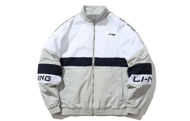 Li Ning Jackets Unisex Microcrystalline Gray Stand Collar Moderate Other