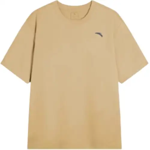 ANTA T Shirts Men's Light Brown Crew Neck