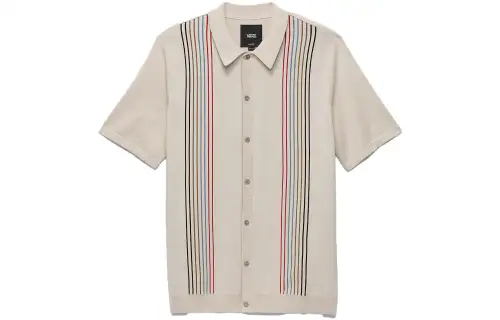 Vans Sweaters Men's Beige Lapel Moderate Cardigan