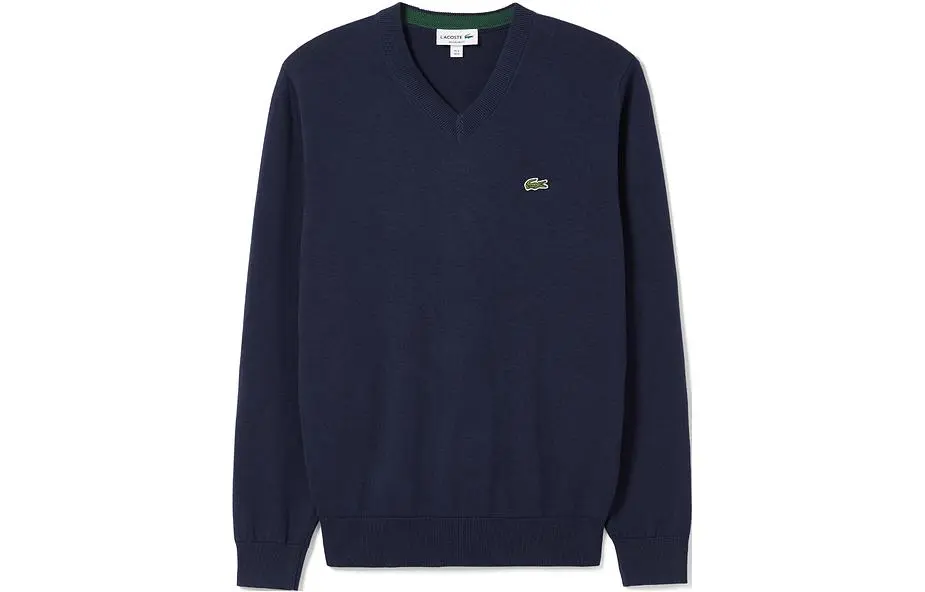 Lacoste V-neck appliqué sweater