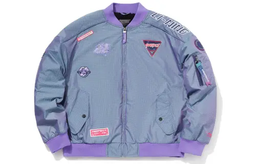 Li Ning Jackets Men's Dazzling Color Baseball Collar Moderate Other