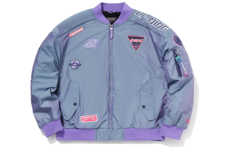 Li Ning Jackets Men's Dazzling Color Baseball Collar Moderate Other