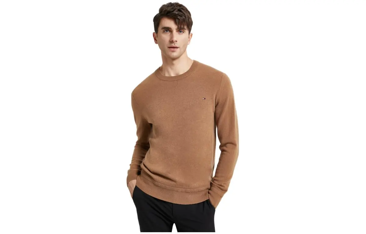 Tommy Hilfiger Cashmere Sweaters Men's Crew Neck Moderate