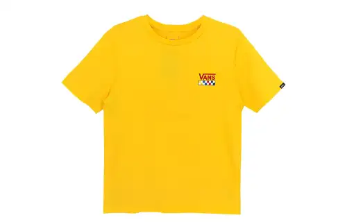 Vans T Shirts Men's Yellow Crew Neck Moderate Straight Fit