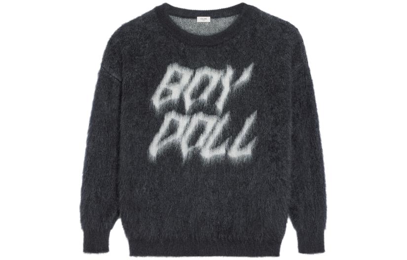 CELINE Sweaters Men's Black Crew Neck Moderate Other