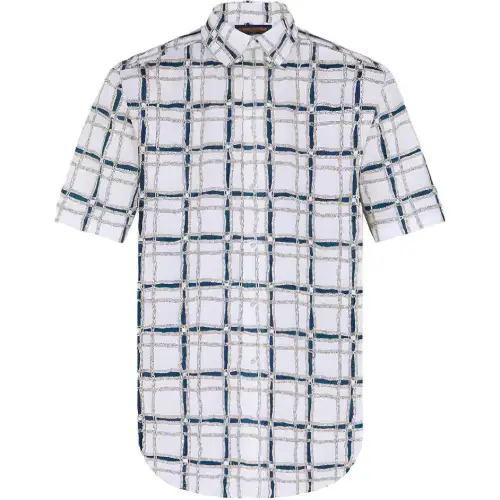 LOUIS VUITTON New Quarterly Products Of LV Shirts Men's Black Stripes Pattern Pointed Collar Moderate Other