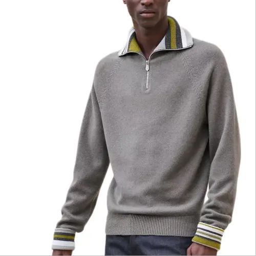HERMES Cashmere Sweater Men's Gray