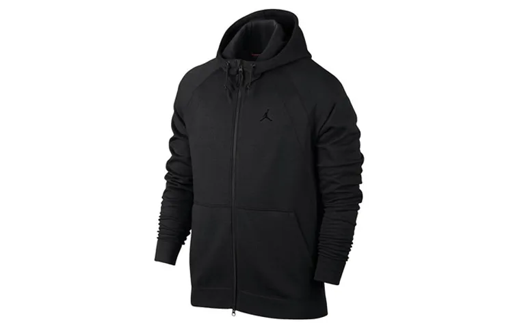 Jordan Jackets Men's Black Hooded Moderate Other