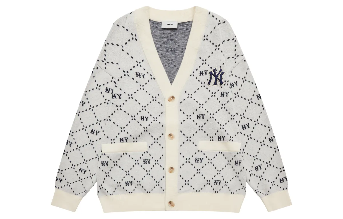 MLB Knitwear Unisex Gray V-neck Moderate