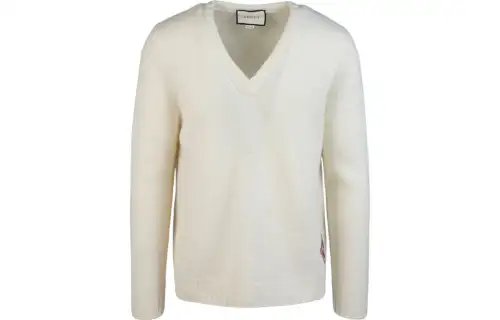 GUCCI Sweaters Men's White V Neck Moderate Other