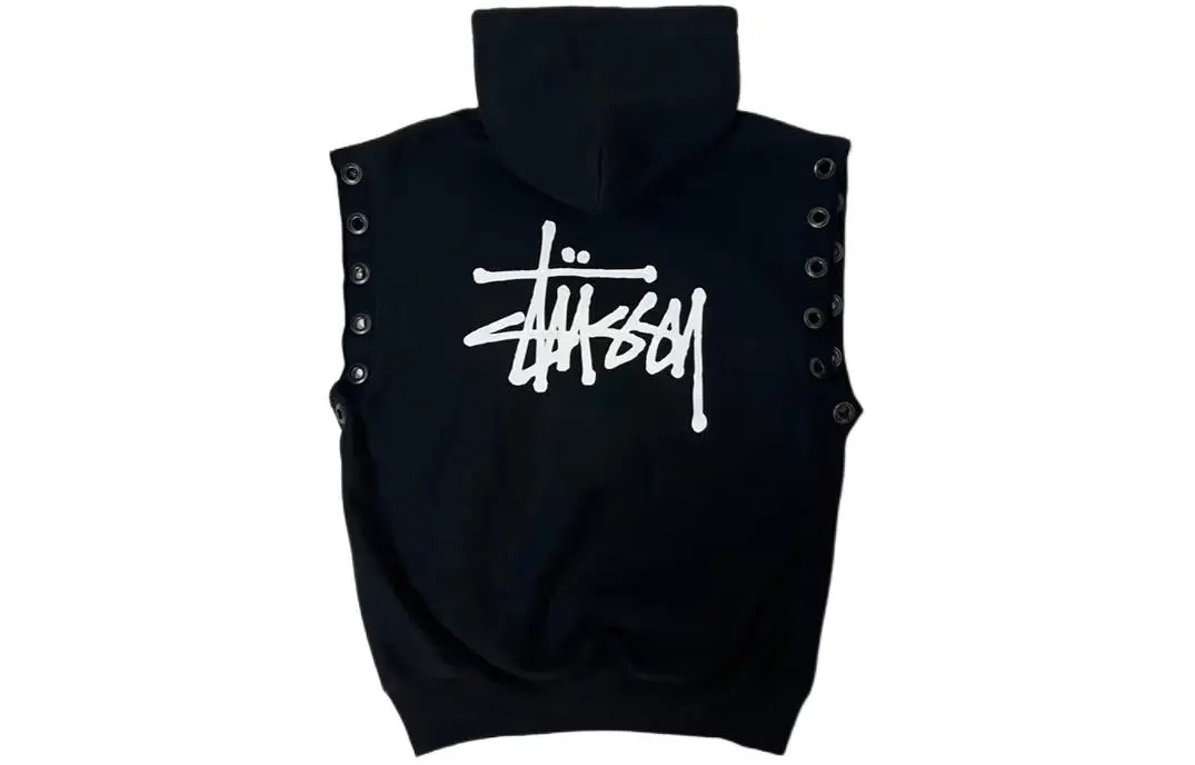 Stussy x Stussy logo-print sleeveless hoodie
