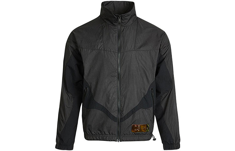 Jordan 23 Engineered Plaid Casual Sports Color Block Stand Collar Jacket Men's Black