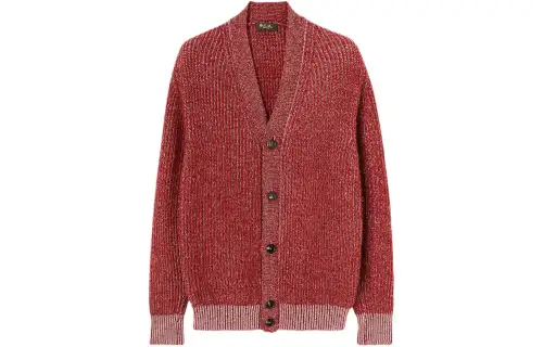 Loro Piana Sey Cardigan Cashmere Sweater Men's Red