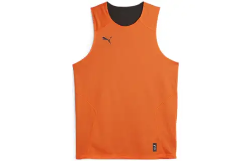 PUMA Tank Tops Men's Orange Crew Neck Moderate Racerback
