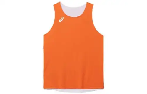 ASICS Tank Tops Unisex Orange Crew Neck Moderate Straight Fit