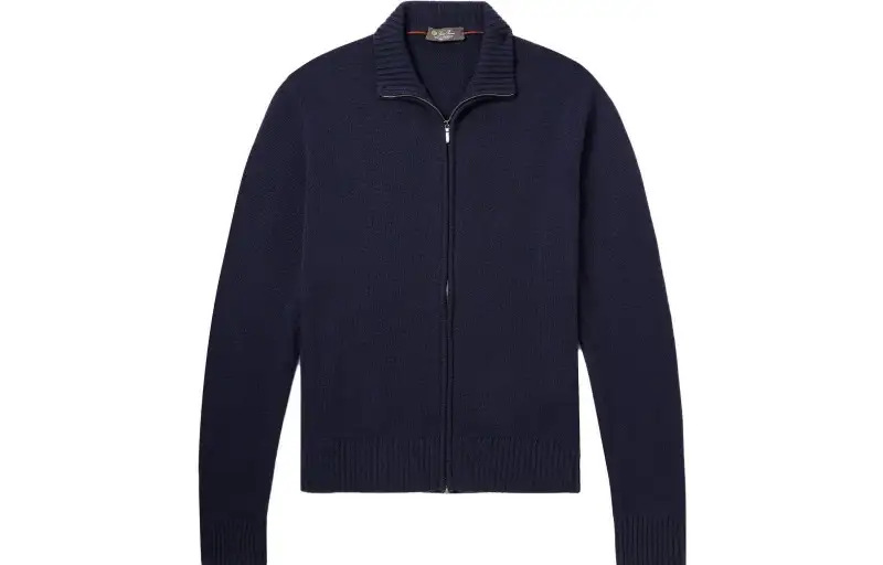 Loro Piana Knitwear Men's Blue Lapel Moderate Other