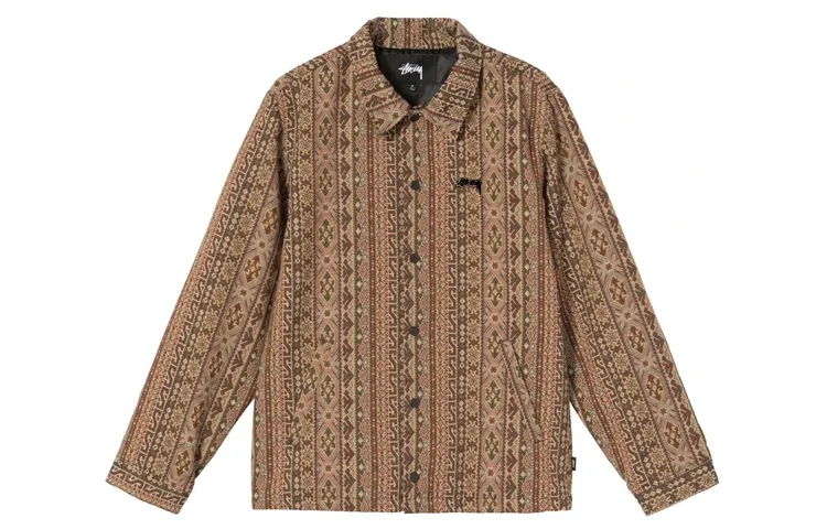 Stussy Jackets Men's Brown Lapel Moderate Other