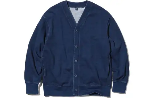 UNIQLO Knitwear Men's Blue V Neck Moderate Other