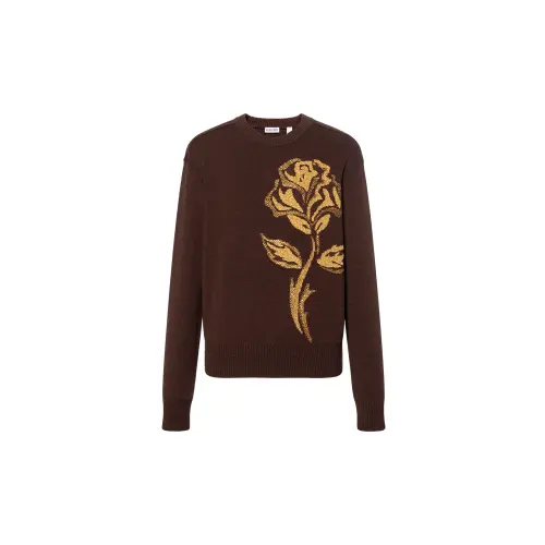 【Previous Season】rose intarsia-knit jumper