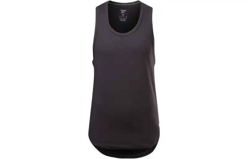 Reebok Tank Tops Men's Black Crew Neck Moderate Straight Fit