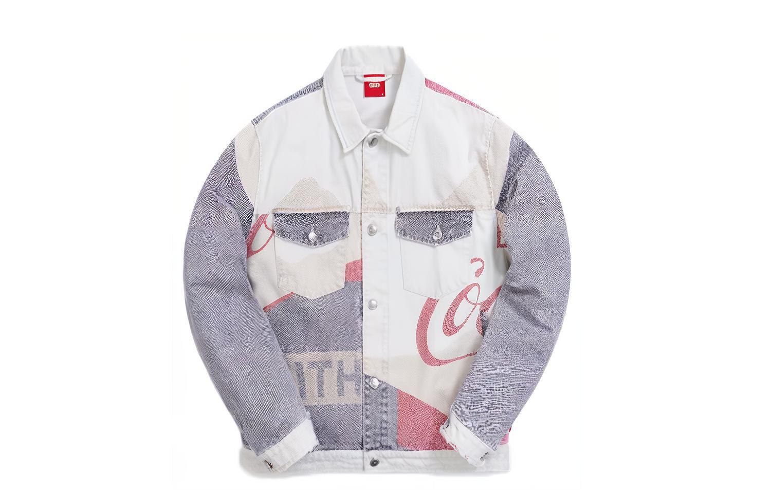 Куртка KITH x Coca Cola (серо-белая)