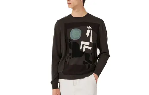 HERMES Sweater Men's Dark Brown