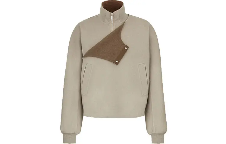 DIOR Quarterly New Products Jackets Men's Beige Stand Collar Moderate Other