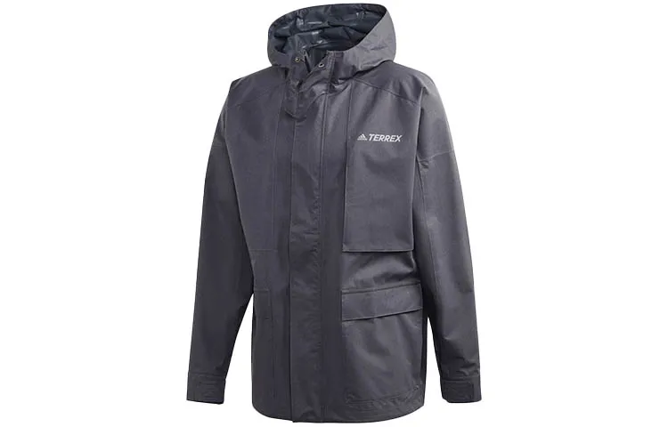 Adidas Jackets Men's Dark Heather Gray Hooded Moderate Instructor