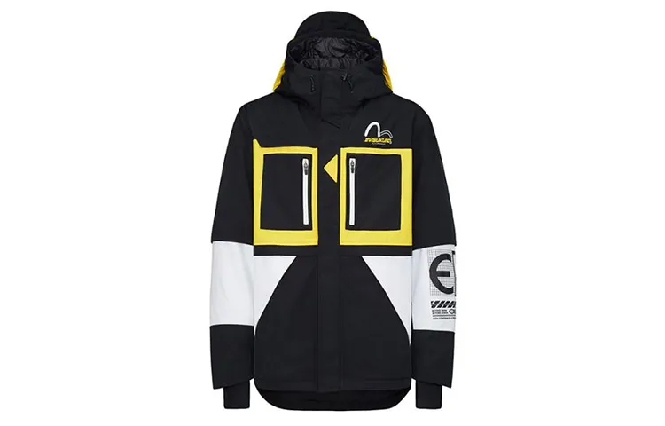EVISU Jackets Men's Black Hooded Thickened Other