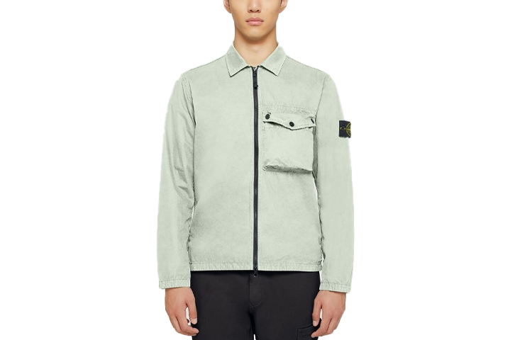 Мужская куртка STONE ISLAND С Патчем (светло-зеленая)