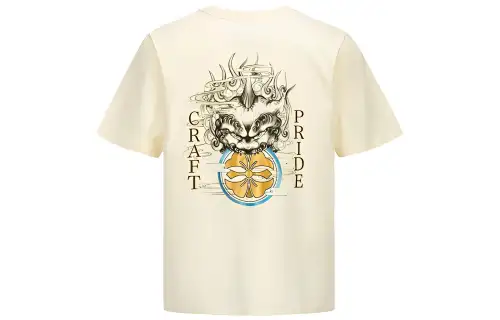 EVISU T Shirt Men's Beige Yellow