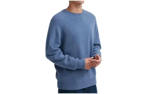 UNIQLO Sweaters Unisex Sky Blue Crew Neck Moderate Other