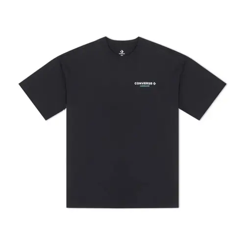 Converse T Shirts Men's Black Crew Neck Moderate Straight Fit
