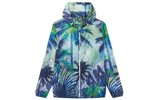 FILA Jackets Men's Green Hooded Non Detachable Moderate Other