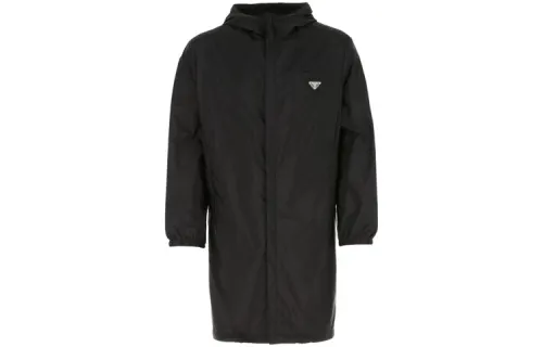 PRADA Jackets Men's Black Hooded Thin Other