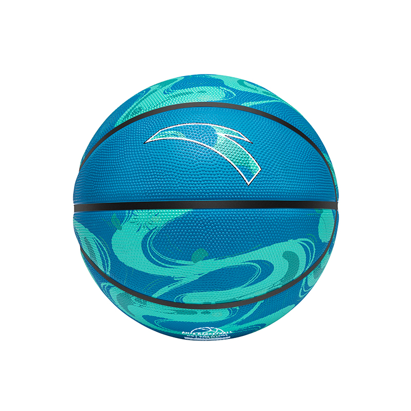 Anta Rubber Basketball Blue Green Size 7 Ball, Size 5 Ball Street Training Competition Unisex China Mainland Version
