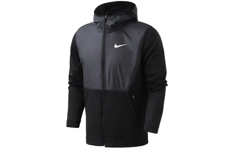 Nike Jackets Men's Black Hooded Moderate