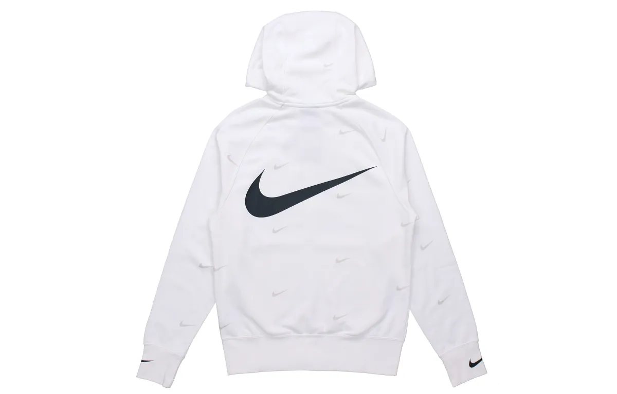 Nike Jackets Men's White Hooded (Non-detachable) Moderate Straight Fit