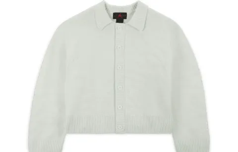 Jordan X J Balvin Sweaters Unisex Mint Lapel Moderate Cardigan