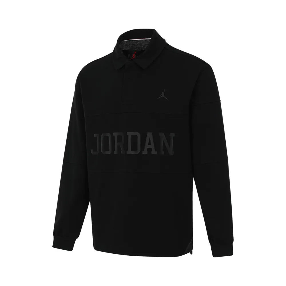 Jordan Sweatshirts Men's Black Polo Collar Moderate Regular