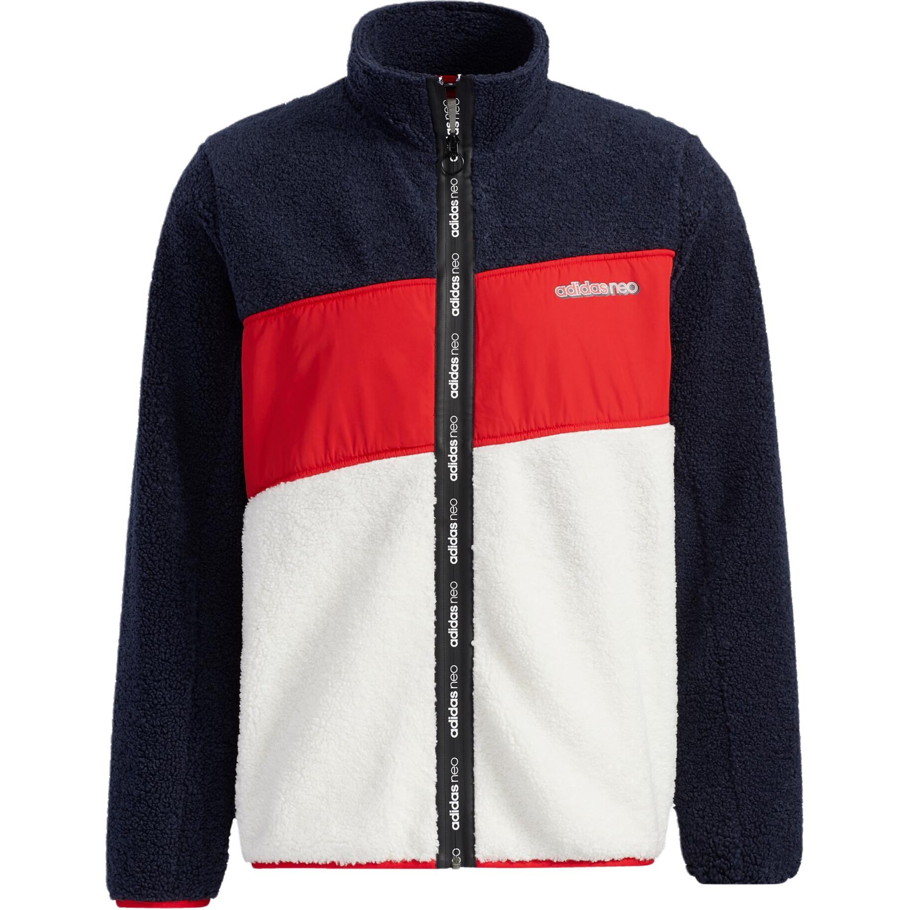 Мужская куртка adidas neo M Brlv Jkt (красно-сине-белая) — фото 1