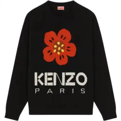 KENZO Boke Flower Logo Intarsia Crewneck Jumper