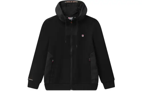 FILA Jackets Men's Black Hooded Moderate Other