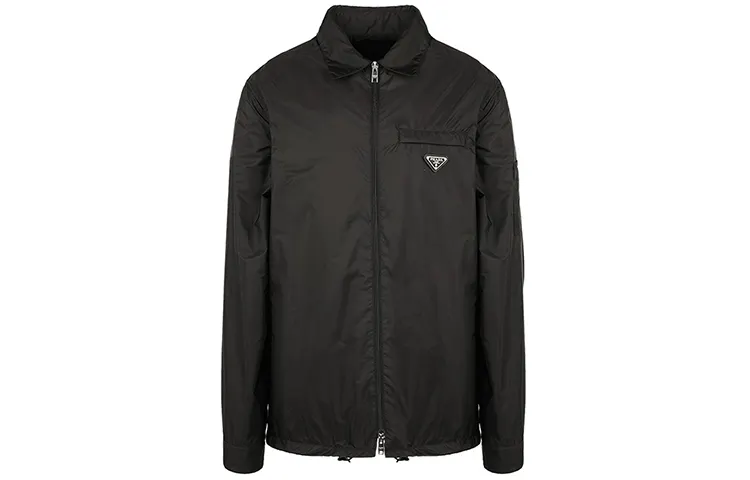 PRADA Jackets Men's Black Lapel Thin Other