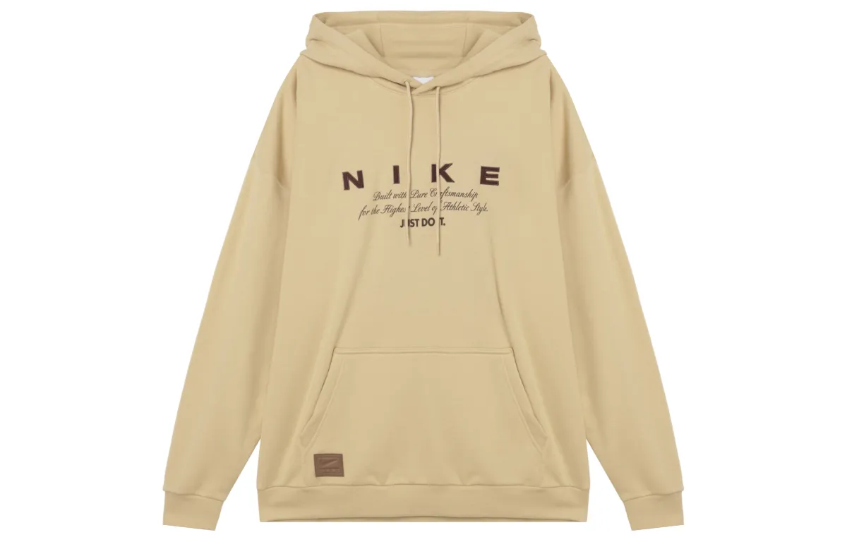 Nike Sweatshirts Men's Khaki Hooded Moderate Regular
