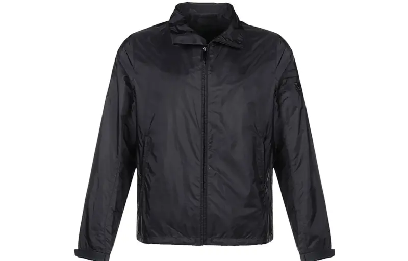 PRADA Jackets Men's Black Lapel Moderate Other
