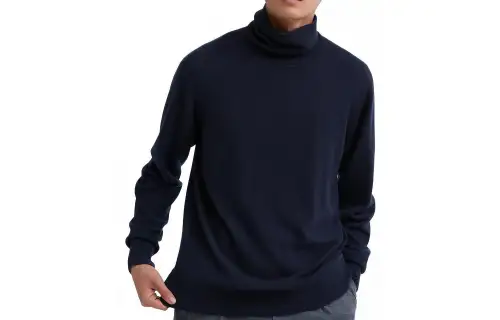 UNIQLO Sweaters Men's Navy Blue Turtleneck Moderate Other